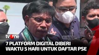 Kemenkominfo Hentikan Pemblokiran Sementara Kepada 7 Platform Digital yang Belum Daftar PSE | tvOne