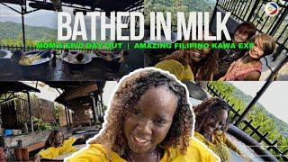 Liz bathed and soaked in Milk! |Amazing Filipino Kawa Experience | Mom's Epic Day Out