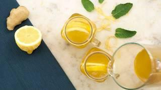 Turmeric Ginger Lemonade with Fresh Mint