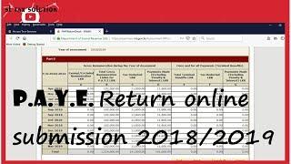 PAYE Return Online Submission 1819  & 1920