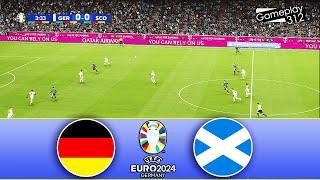 GERMANY vs SCOTLAND - EURO 2024 GERMANY | Group A | Full Match | All Goals | PES Gameplay