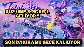 SON DAKİKA BU GECE GİDİYOR !! 7 SEVİYE BUZ SCAR-L GELİYOR BUZ UMP GERİ DÖNÜYOR PUBG MOBİL