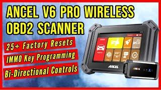 Ancel V6 Pro Plus OBD2 Scanner - Full System Scanner, IMMO, Bidirectional Controls, & 25 Resets