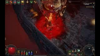 Path of Exile Ruthless HC SSF - Elementalist Witch fights Kitava (Act 5)