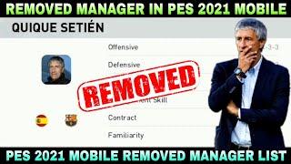 REMOVED MANAGER IN PES 2021 MOBILE / CONSOLE | Niyaj Gaming