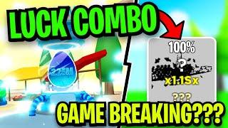 IS THE NEW LUCK  COMBO GAME BREAKING??? | ROBLOX CLICKER SIMULATOR UPDATE