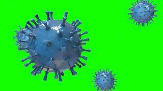 Green screen VIRUS free 3D model coronavirus Animation COVID 19 no copyright