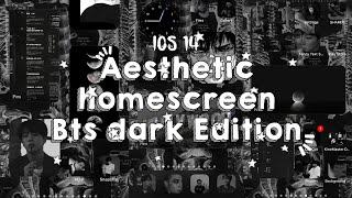 How to customize IOS 14 homescreen in android | BTS DARK EDITION