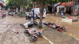 4K The streets and alleys of Guilin, China, after the devastating flood.- Part 2