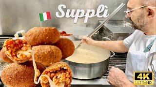 Street Food in Rome, The Best Suppli - How to Make Supplì - Rome Italy 2022