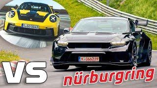 2025 MUSTANG GTD VS 2025 PORSCHE GT3 RS NURBURGRING LAPS! CORNER BY CORNER BREAKDOWN...