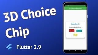 Flutter - 3D Choice Chip | Amazing choice chip [2022]