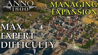 Anno 1800 MAX EXPERT Difficulty NO Mods & NO Crown Falls || Fast Expansion & Beating the AI || #02