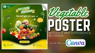 Vegetable Social Media Poster Design for Your Business in Canva