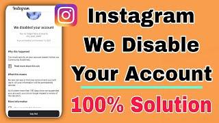 we disable your account | instagram we disable your account | instagram account disable