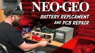 Neo-Geo MVS 1-slot - Leaked Battery Replacement and PCB Repair