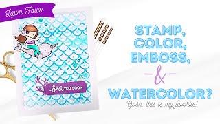 Watercolor Technique You Have to See! Stamping and Simple Coloring with Alcohol Markers.