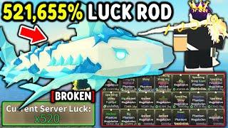 I Got This BROKEN 521,655% LUCK ROD To Catch RAREST FISH in Roblox Fisch..