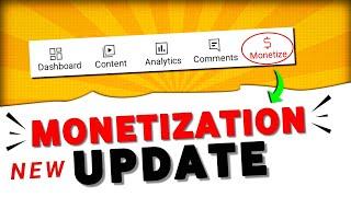 Youtube New Monetization Update in YT Studio App l Monetize Option in YT Studio App ?