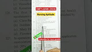  Nursing Aptitude Question 2024।। #nursing_aptitude #bscnursing #aiims #kgmubscnursing #cnet #viral