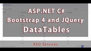 Add Bootstrap 4 and jQuery Data Tables into ASP.NET C# Project (Part 5)