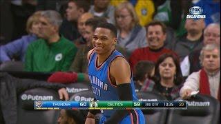 Russell Westbrook UNREAL Triple Double 2016.12.23 at Celtics - 45 Pts, 11 Rebs, 11 Ast, CLUTCH!!!
