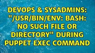 DevOps & SysAdmins: "/usr/bin/env: bash: No such file or directory" during puppet exec command