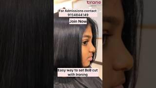 Best Hair styling Courses|Easy way to set Bob Hair cut with Ironing |Orane International Hyderabad