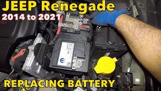 Replacing Battery on JEEP Renegade 2014 to 2021