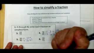 Simplifying Fractions Review