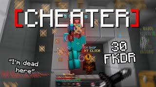 Fighting 30 FKDR  Cheating Tryhards in Bedwars (SWEATY DOUBLES)