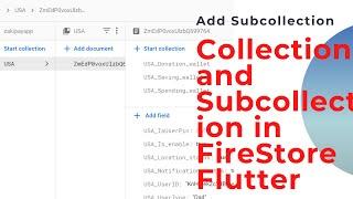 Add subcollection inside collection in flutter firestore