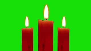 colorful candle with flame ||green screen video background #flame