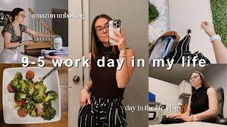 9-5 Work Day In My Life | realistic work morning routine + Amazon Prime Day Unboxing! *chatty vlog*