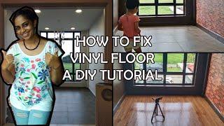 CARA MUDAH MEMASANG LANTAI VINYL | HOW TO FIX VINYL FLOOR DIY TUTORIAL MALAYSIA