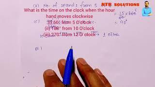 What is the time on the clock when the hour  hand moves clockwise  (i) 60° from 5 O’ clock