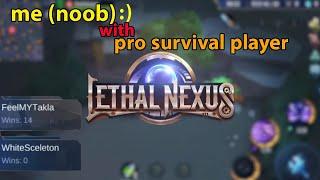 survival nexus gameplay me ( noob ) with ( pro survival nexus player ) mobile legends: bang bang