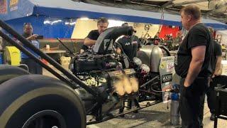 NHRA Top Fuel Dragster Warm-Ups (Throttle WHACKS!)