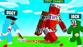 Minecraft But , Oggy Craft Custom New Golems | With Jack | Rock Indian Gamer |