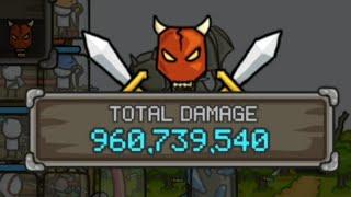 Grow Castle - How to make 960 million damage in hell mode at 350 waves Without any items on heroes!