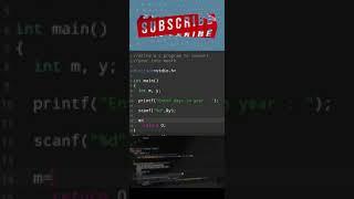 #21 Write a c program to convert year into month | C Language | #shorts #coding