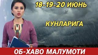 18-19-20 ИЮНЬ КУНЛАРИ УЧУН ОБ ХАВО МАЛУМОТИ, ob havo