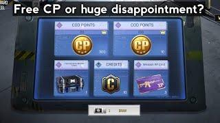 Huge disappointment on the name of free CP (CP reward wheel)