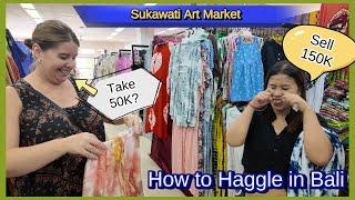 Shopping Bali  - we show you how to Bargain in BALI  - HOW TO HAGGLE on price - Sukawati Art Market