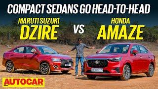 Maruti Suzuki Dzire vs Honda Amaze - Which is the new compact sedan for you? | Autocar India