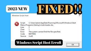 FIX Windows Script Host Error in Windows 11/10 [2023 Updated]