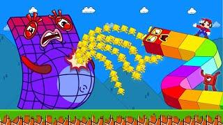 Ultimate Clash: Can Mario Escape vs Numberblocks Pregnant Snake Maze | Game Animation