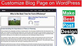 Make Your Own Blog Post Design - WordPress Tutorials 2024 - S Blogger