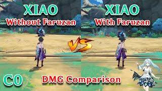 Xiao with Frauzan vs without Faruzan!! how much the difference?? Gameplay DMG Comparison!!
