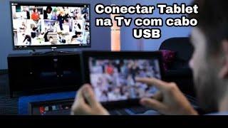 Como conectar tablet Android na TV por cabo usb